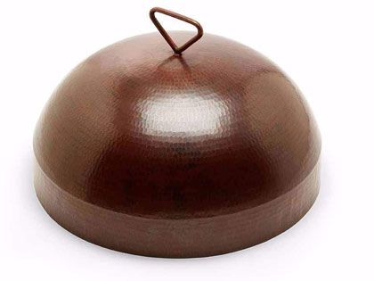 HPC Fire Round Hammered Copper Cover for 26-Inch Tempe & 32-Inch Mesa Bowls