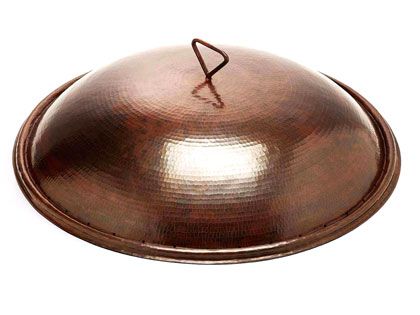 HPC Fire Round Hammered Copper Cover for 31-Inch Tempe Bowl
