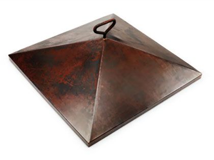 HPC Fire Square Smooth Copper Cover for 36 Inch Sierra Bowl