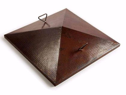 HPC Fire Square Hammered Copper Cover for 40 Inch Sedona Bowl