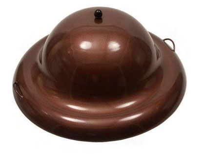 HPC Fire Round Aluminum Fire Pit Cover in Copper Vein - 32-Inch