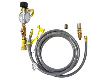 HPC Fire 20 lb. Propane (LP) Tank Regulator Kit and 12-Foot Hose