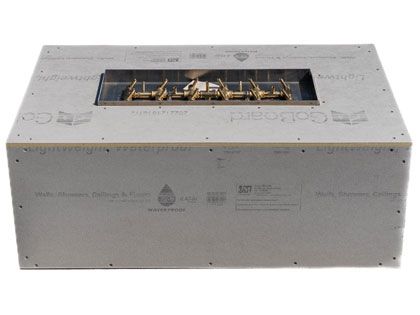 Warming Trends 110K BTU 48" x 30" Rectangular Ready to Finish Fire Pit Kit with CROSSFIRE 2.0 Linear Brass Burner 