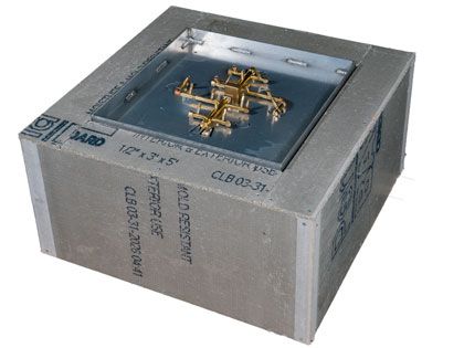 Warming Trends 140K BTU 36" Square Ready to Finish Fire Pit Kit with CROSSFIRE 2.0 Brass Burner 
