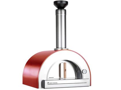 Forno Venetzia Pronto 200 33-Inch Countertop Outdoor Wood-Fired Pizza Oven - Red