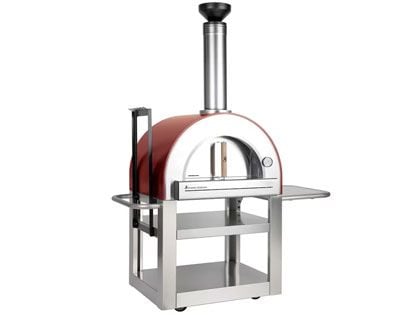 Forno Venetzia Pronto 500 33-Inch Outdoor Wood-Fired Pizza Oven - Red