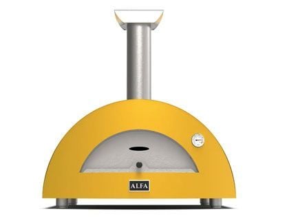 Alfa Moderno 2 Pizze 38-Inch Wood-Fired Pizza Oven - Fire Yellow