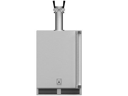 Hestan 24-Inch 5.2 Cu. Ft. Left Hinge Outdoor Rated Double Tap Beer Dispenser