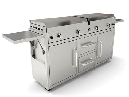Fusion 60-Inch 4-Burner Gas Griddle on Cart