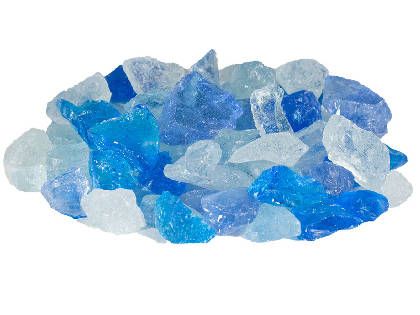 Firegear Fireglass 1/2" to 3/4" in Size - 10 lb. Jug - Light Blue