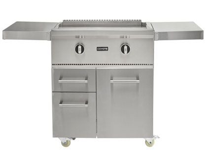 Coyote 30-Inch Flat Top Gas Grill on Cart