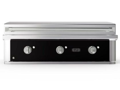 Wildfire Ranch Pro 42-Inch 3-Burner 304 Black Stainless Steel Griddle - Brushed Stainless Accents