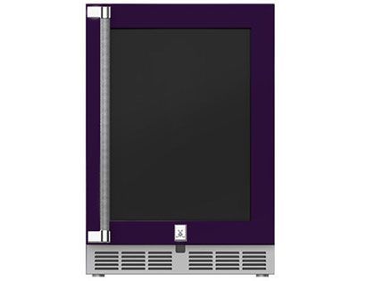 Hestan 24-Inch 5.2 Cu. Ft. Right Hinge Outdoor Rated Refrigerator with Glass Locking Door