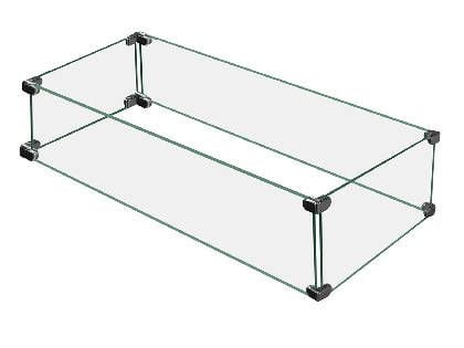 Firegear Tempered Glass Windshield for Linear Firepits