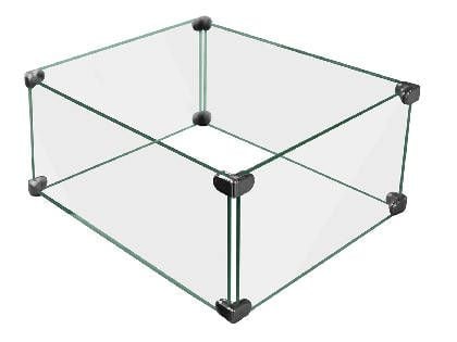 Firegear Tempered Glass Windshield for Square Firepits