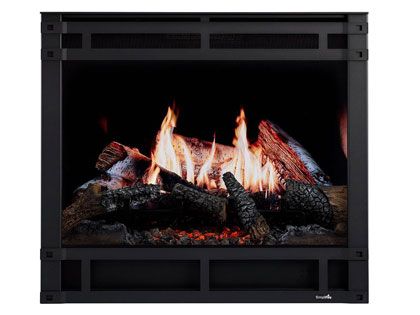SimpliFire Inception 36-inch Electric Fireplace with Halston Decorative Front