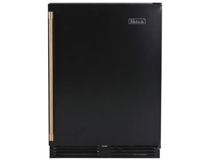 Perlick 24-Inch 5.2 cu. ft. Signature Series Stainless Steel Outdoor Refrigerator With Matte Black Solid Door
