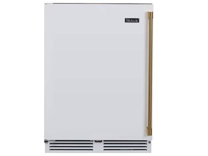 Perlick 24-Inch 5.2 cu. ft. Signature Series Stainless Steel Outdoor Refrigerator With Matte White Solid Door