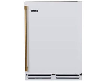 Perlick 24-Inch 5.2 cu. ft. Signature Series Stainless Steel Outdoor Freezer With Matte White Solid Door