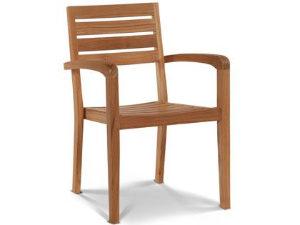 Venice Teak Outdoor Dining Stacking Armchair - Set of 4