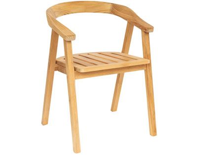 La Costa Teak Outdoor Barrel Back Dining Armchair