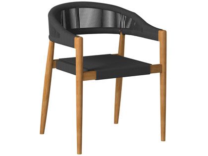 Klint Teak Outdoor Rope Dining Stacking Armchair - Set of 4
