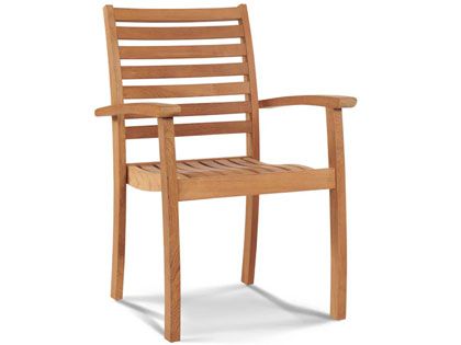 Royal Teak Outdoor Dining Stacking Armchair - Set of 4
