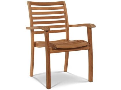 Birmingham Teak Stackable Outdoor Dining Armchair - Set of 4
