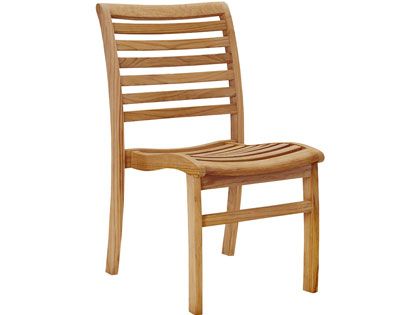 Birmingham Teak Outdoor Dining Stacking Chair - Set of 4