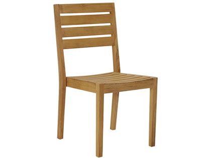 Venice Teak Outdoor Dining Stacking Chair - Set of 2