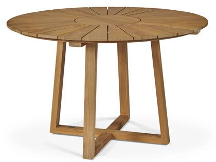 Cambria 47.25-Inch Round Teak Outdoor Dining Table