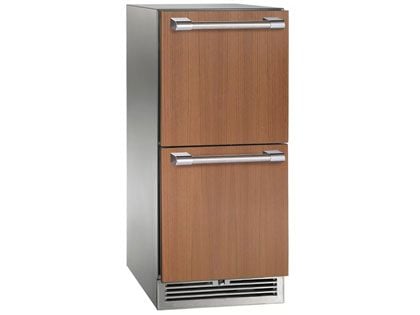 Perlick 15-Inch 2.8 cu. ft. Signature Series Stainless Steel Panel Ready Drawers Outdoor Refrigerator