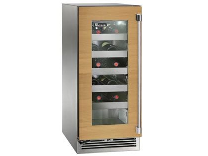 Perlick 15-Inch 2.8 cu. ft. Signature Series Marine & Coastal Series Stainless Steel Panel Ready Glass Door Outdoor Wine Reserve
