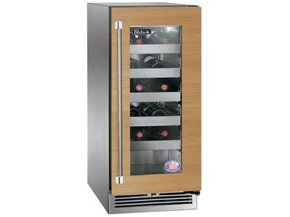 Perlick 15-Inch 2.8 cu. ft. Signature Series Marine & Coastal Series Stainless Steel Panel Ready Glass Door Outdoor Wine Reserve