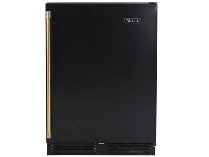 Perlick 24-Inch 5.0 cu. ft. Signature Series Stainless Steel Outdoor Dual Zone Refrigerator & Wine Reserve with Matte Black Solid Door