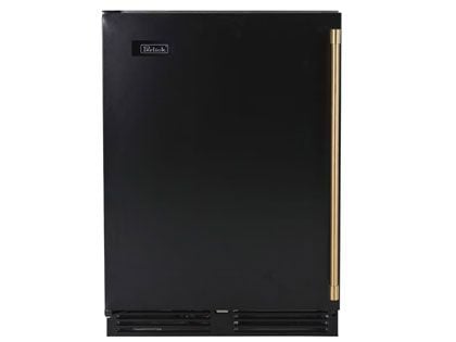 Perlick 24-Inch 5.0 cu. ft. Signature Series Stainless Steel Outdoor Dual Zone Refrigerator & Wine Reserve with Matte Black Solid Door