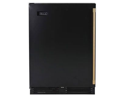 Perlick 24-Inch 5.0 cu. ft. Signature Series Marine & Coastal Series Stainless Steel Outdoor Dual Zone Refrigerator & Wine Reserve with Matte Black Solid Door