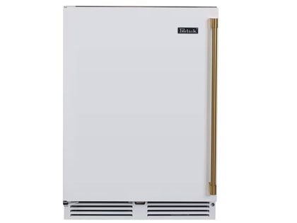 Perlick 24-Inch 5.0 cu. ft. Signature Series Marine & Coastal Series Stainless Steel Outdoor Dual Zone Refrigerator & Wine Reserve with Matte White Solid Door