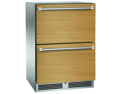 Perlick 24-Inch 5.2 cu. ft. Signature Series Stainless Steel Panel Ready Outdoor Freezer Drawers