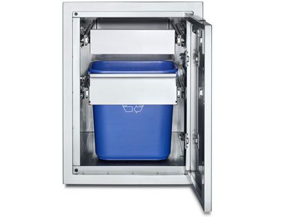 Crown Verity Infinite Series 21-Inch Enclosed Cabinet Storage with Single Storage Drawer And Double Trash Bin Storage - Large