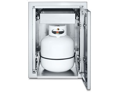 Crown Verity Infinite Series 21-Inch Enclosed Cabinet Storage with Single Storage Drawer And Propane Tank Holder - Large