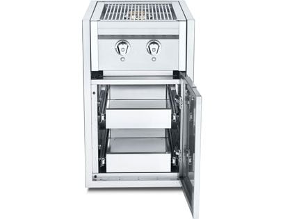 Crown Verity Infinite Series 21-Inch Enclosed Cabinet Storage with Natural Gas Double Side Burner And Double Storage Drawers