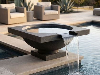 Prism Hardscapes 31 1/4-Inch Ibiza GFRC Water Bowl