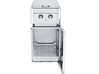 Crown Verity Infinite Series 18-Inch Stainless Steel Cabinet Module with Bulk Tank Propane Gas Dual Side Burner