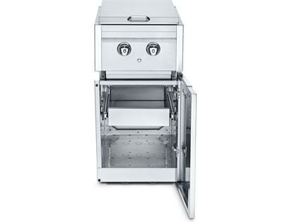 Crown Verity Infinite Series 18-Inch Stainless Steel Cabinet Module with Bulk Tank Propane Gas Dual Side Burner & Single Drawer