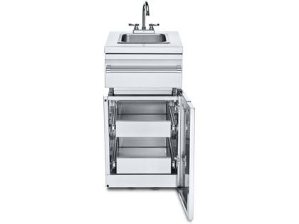Crown Verity Infinite Series 18-Inch Stainless Steel Cabinet Module with Sink & Two Drawers