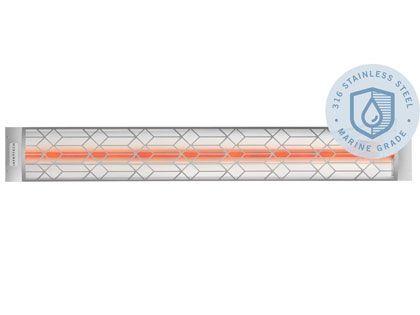 Infratech Craftsman Motif Collection 61 1/4-Inch 4000W Marine Grade Single Element Electric Infrared Patio Heater - Stainless Steel