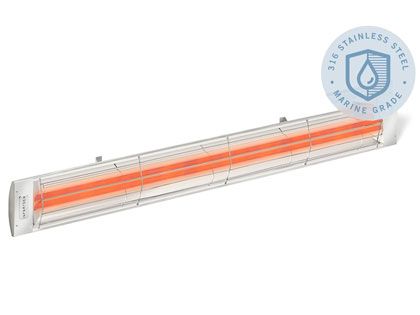 Infratech CD-Series 61 1/4-Inch 6000W Marine Grade Dual Element Electric Infrared Patio Heater - Stainless Steel