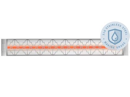 Infratech Mediterranean Motif Collection 61 1/4-Inch 3000W Marine Grade Single Element Electric Infrared Patio Heater - Stainless Steel
