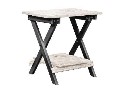 Kanyon Poly Lumber Deluxe Folding End Table with Shelf